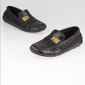 LOUIS VUITTON Cacao Anaconda Lombok Driving Loafer
